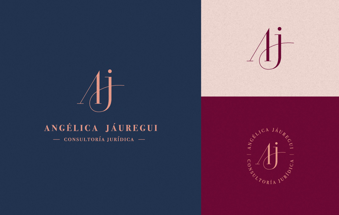 Diseño de logotipo de Angélica Jáuregui, por Graycat Design Studio