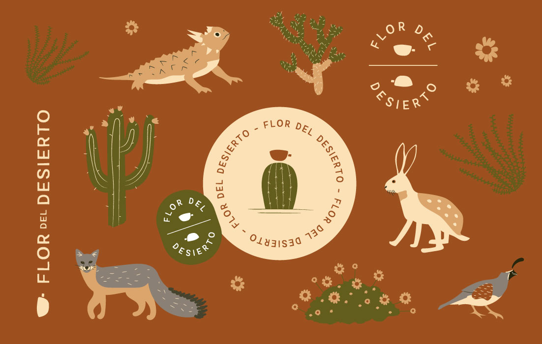 Branding de Flor del Desierto, por Graycat Design Studio