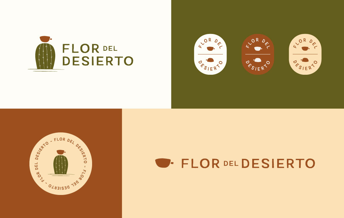 Logotipo de Flor del Desierto, por Graycat Design Studio