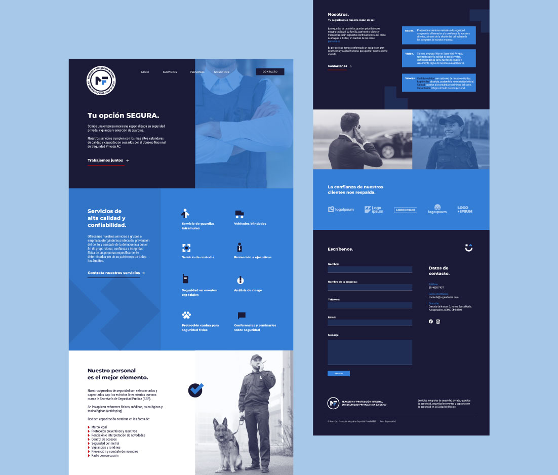 Diseño web de Recotronic con formulario de contacto, por Graycat Design Studio